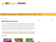 Tablet Screenshot of beeremovalsource.com